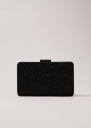 Black Phase Eight Black Sparkly Bags | 1278MJOEQ