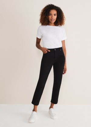 Black Phase Eight Ocha Straight Leg Jeans | 9467XTMEN