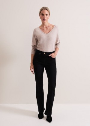 Black Phase Eight Oliviacut Trousers | 2658NFXLK