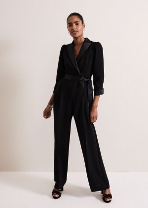 Black Phase Eight Petite Kylie Jumpsuit | 7146RDKJG