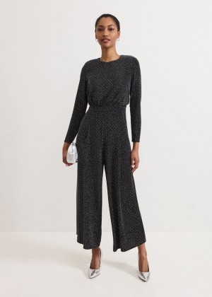 Black Phase Eight Sasha Sparkle Jumpsuit | 1067IKDZG