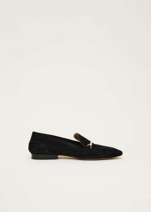 Black Phase Eight Smart Trim Flats | 9315ANVBR