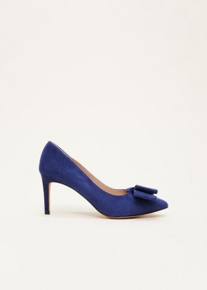 Blue Phase Eight Bow Front Court Heels | 4901ZXOYI