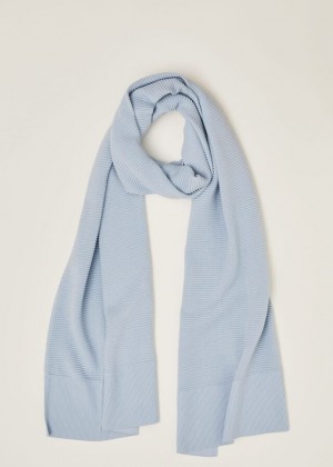 Blue Phase Eight Lorell Ribbed Texture Scarves | 7290EHQZS