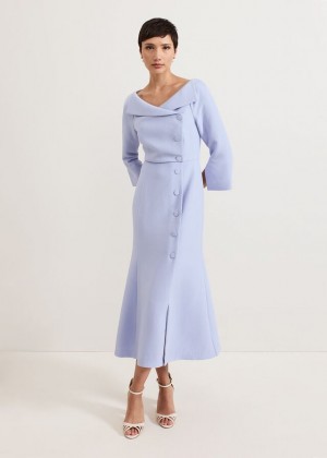 Blue Phase Eight Sienna Tux Dress | 3576QFYCK