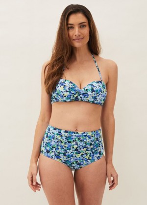 Blue / Multicolor Phase Eight Ayara Ditsy Floral Swimwear | 7820VBOJS