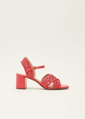 Coral Phase Eight Weaveed Heels | 8190EBZKN