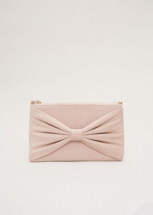 Cream Phase Eight Oversized Bow Bags | 8327LMICG