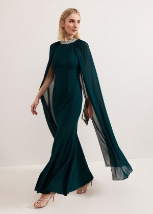 Dark Green Phase Eight Bridie Dress | 3509NPHLG