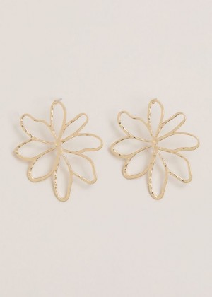 Gold Phase Eight Gold Open Flower Stud Jewellery | 3612XKGYM