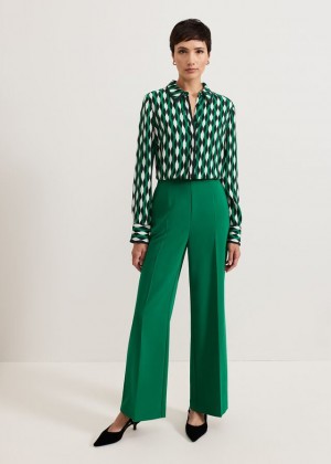 Green Phase Eight Aubrielle Trousers | 5089SQCJT