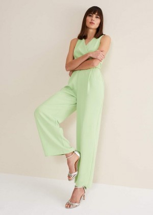 Green Phase Eight Lissia Wide Leg Jumpsuit | 2581EDSZW