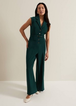 Green Phase Eight Renae Jumpsuit | 0572EXHKR