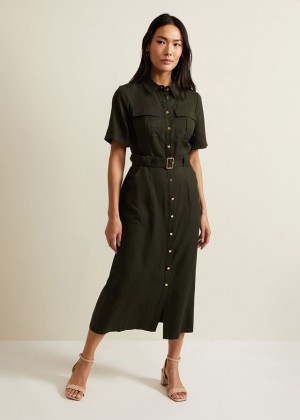 Green Phase Eight Willow Utility Dress | 2467QZCAT