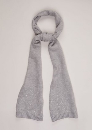 Grey Phase Eight Grey Sparkly Scarves | 5984OVRXK