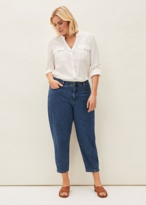 Indigo Phase Eight Romilly Barrel Leg Jeans | 3716CHRJD