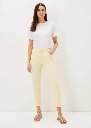 Lemon Phase Eight Ramona Straight Leg Jeans | 4239VDIZS