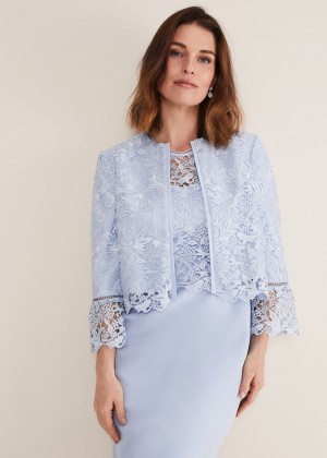 Light Blue Phase Eight Isabella Lace Jackets | 3925DBZFA