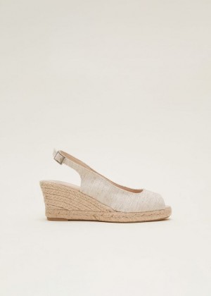 Metal Phase Eight Peeptoe Slingback Espadrilles Heels | 3179JACGY