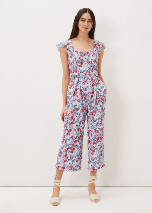 Multicolor Phase Eight Abbiana Tulip Jumpsuit | 7290FLKMO