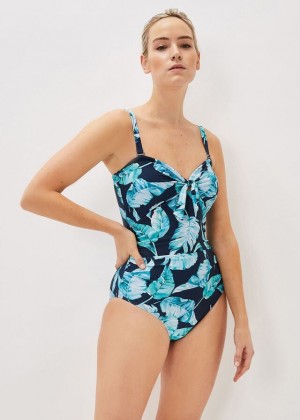 Multicolor Phase Eight Britney Palm Print Swimwear | 2063ERVYN