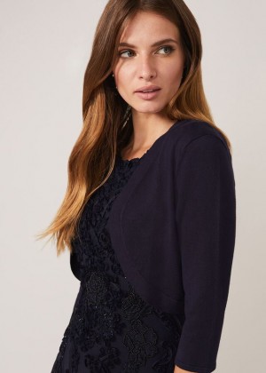 Navy Phase Eight Elisha Occasion Bolero Knitwear | 2348JYVAK