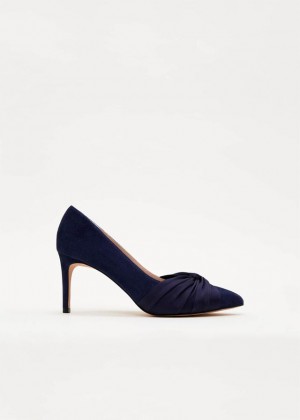 Navy Phase Eight Kendal Court Heels | 5914XKUHF