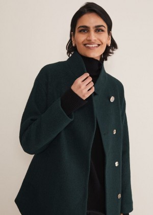 Navy Phase Eight Mya Wool Belted Coats | 2706CKVJS