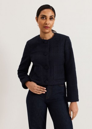 Navy Phase Eight Ripley Petite Jackets | 6218TJGCM