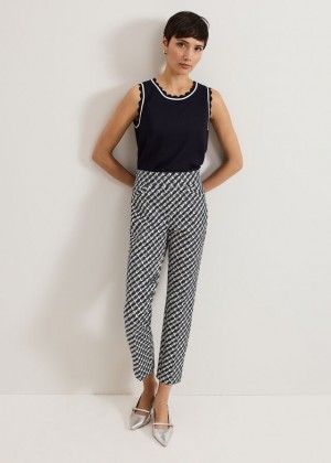 Navy / White Phase Eight Carmella Trousers | 6357DVGUB