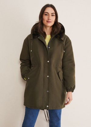 Olive Phase Eight Clara Shower Proof Coats | 4097JSIGM