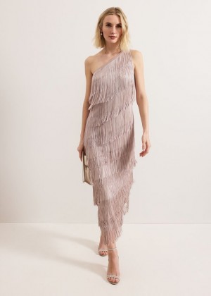 Pink Phase Eight Amity Fringe Dress | 2793OAYEI