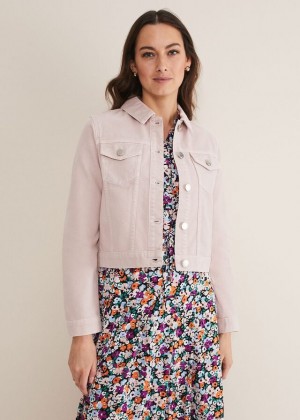 Pink Phase Eight Caitlin Denim Jackets | 1329VZDUY