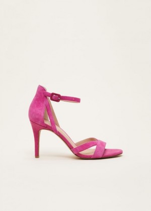 Pink Phase Eight Cut Out Strappy Heels | 4389APFCR