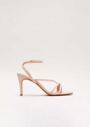 Pink Phase Eight Patent Barely There Strappy Heels | 5970TGZOF