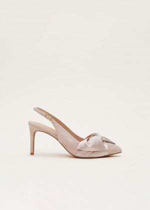 Pink Phase Eight Twist Front Slingback Heels | 7523UYESN