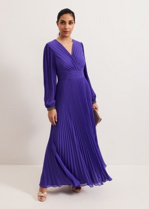 Purple Phase Eight Petite Beaded Dress | 5463TGIBV