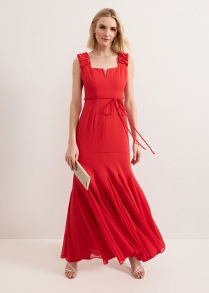 Red Phase Eight Ansley Strappy Dress | 5902QAEGF