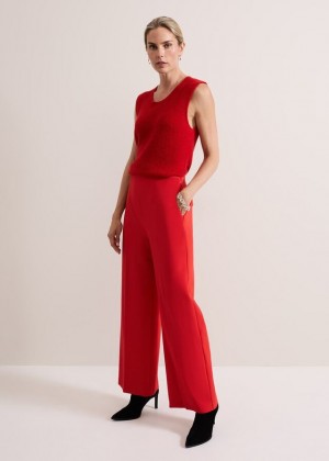 Red Phase Eight Aubrielle Wide Leg Trousers | 5897KBOJZ