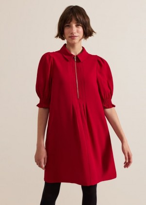 Red Phase Eight Candice Zip Dress | 4318XLUZW