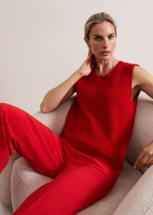 Red Phase Eight Daniella Mohairted Knitwear | 6832ZBIUM