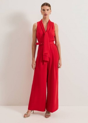 Red Phase Eight Elika Red Jumpsuit | 9614NAQWJ