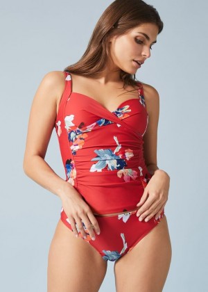 Red / Multicolor Phase Eight Monica Printini Swimwear | 9732KNCET