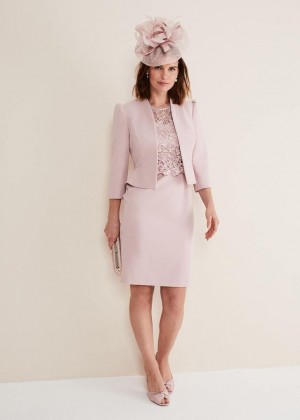 Rose Phase Eight Isabella Bow Jackets | 1923TLQBJ