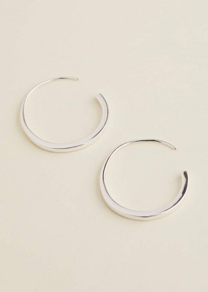 Silver Phase Eight Silver Hoop Jewellery | 3950ERDHN