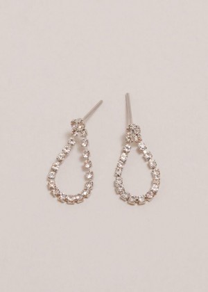 Silver Phase Eight Sparkle Stone Teardrop Jewellery | 3685AYNRW