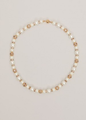 White Phase Eight Bead And Pearl Jewellery | 9160MOVCN