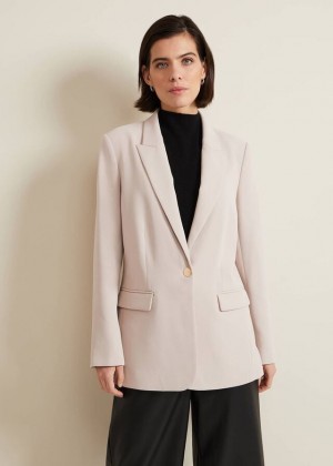 White Phase Eight Elandra Neutral Tux Jackets | 5396MBKFX