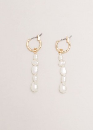 White Phase Eight Pearl Drop Chain Jewellery | 1706THFXV