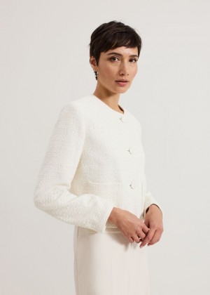 White Phase Eight Ripley Boucle Jackets | 1089MCVSN